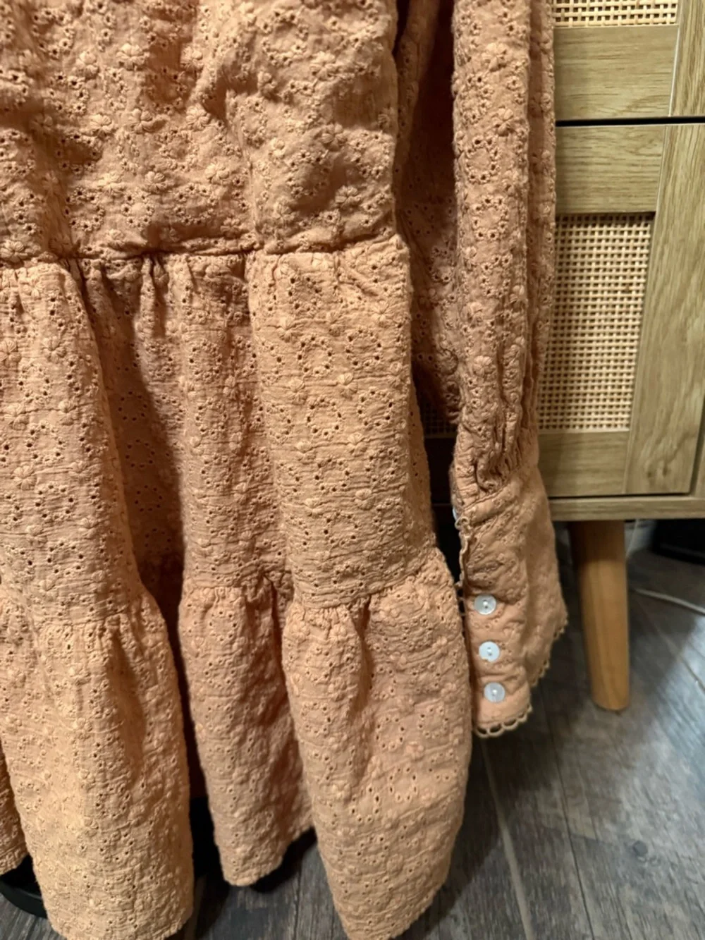 Peach Ruffle Tiered Textured Tunic - Picture 5 of 5
